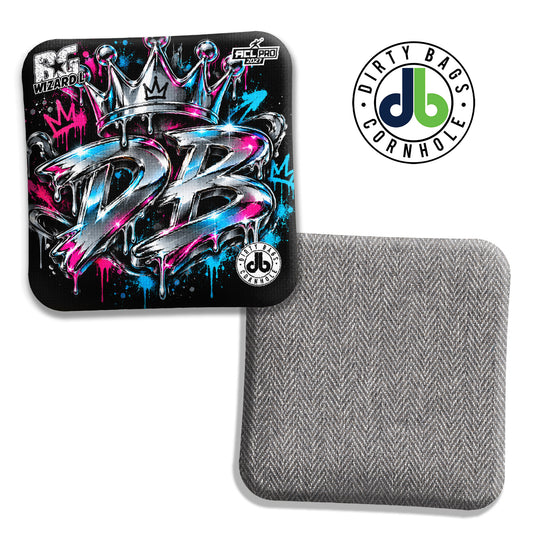 BG DB Chrome Skull cornhole bags