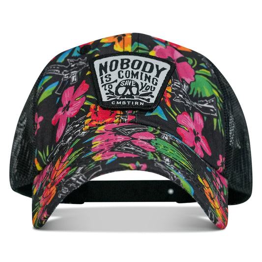 Nobody Is Coming To Save You Skull Patch Ripstop Snapback