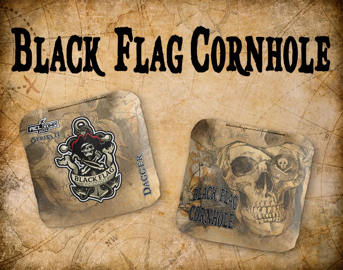 Black Flag Cornhole Bags - One Eye Willy ACL COMP Bags