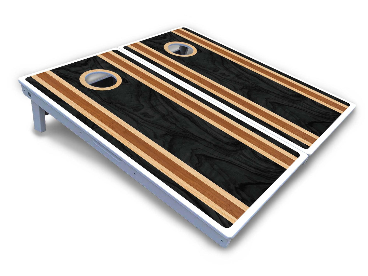 Dark Wood Cornhole Boards - All Weather Series