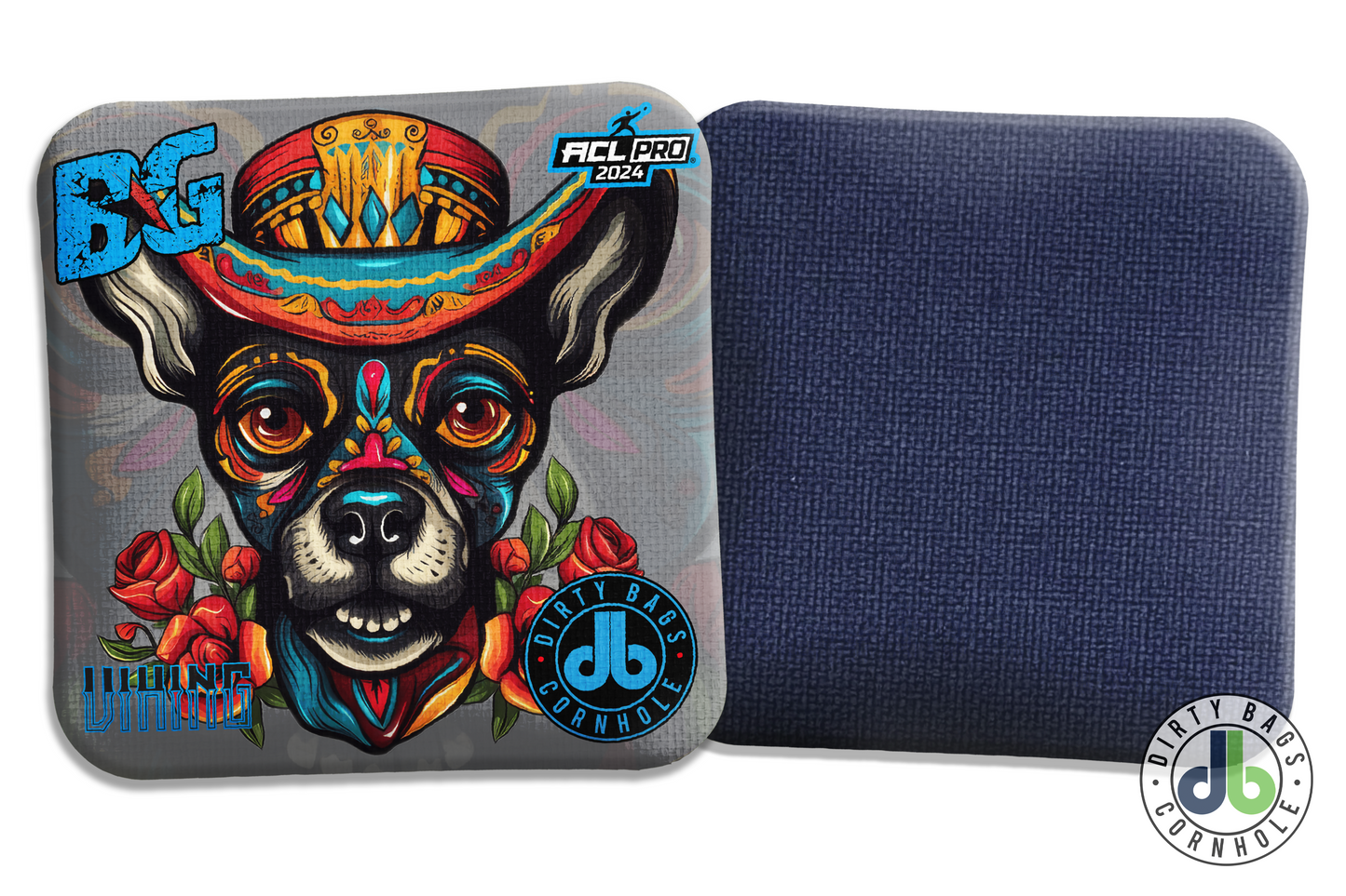 BG Cornhole Viking - Dia De Los Muertos Dog