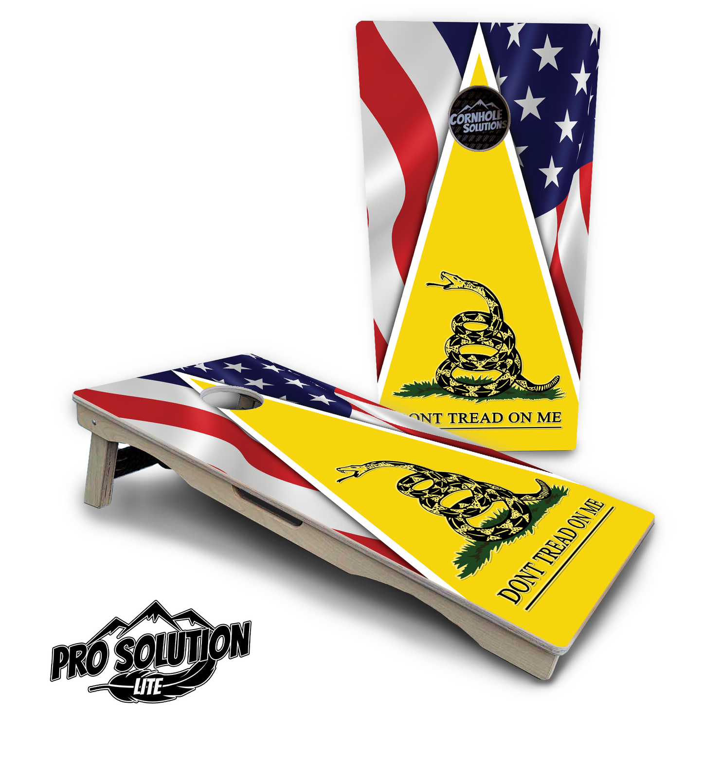 DTOM Yellow Triangle Cornhole Boards - Pro Solution Lite Series