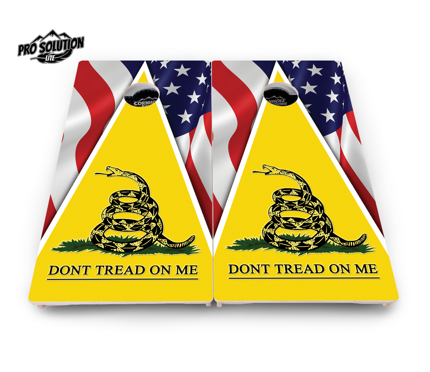 DTOM Yellow Triangle Cornhole Boards - Pro Solution Lite Series