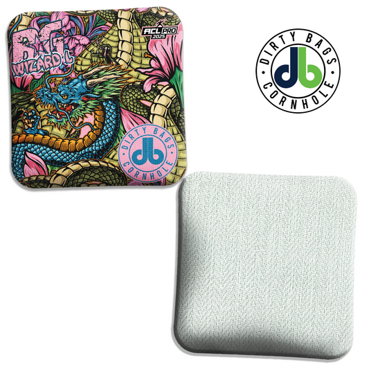 BG Cornhole Bags - Blue Dragon Green Snake - Wizard Wizard L Sorcerer