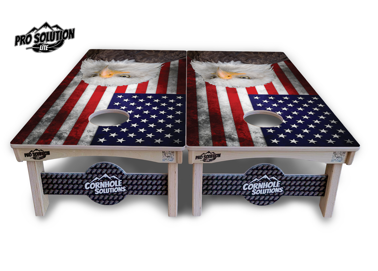 Eagle USA Flag Cornhole Boards - Pro Solution Lite Series