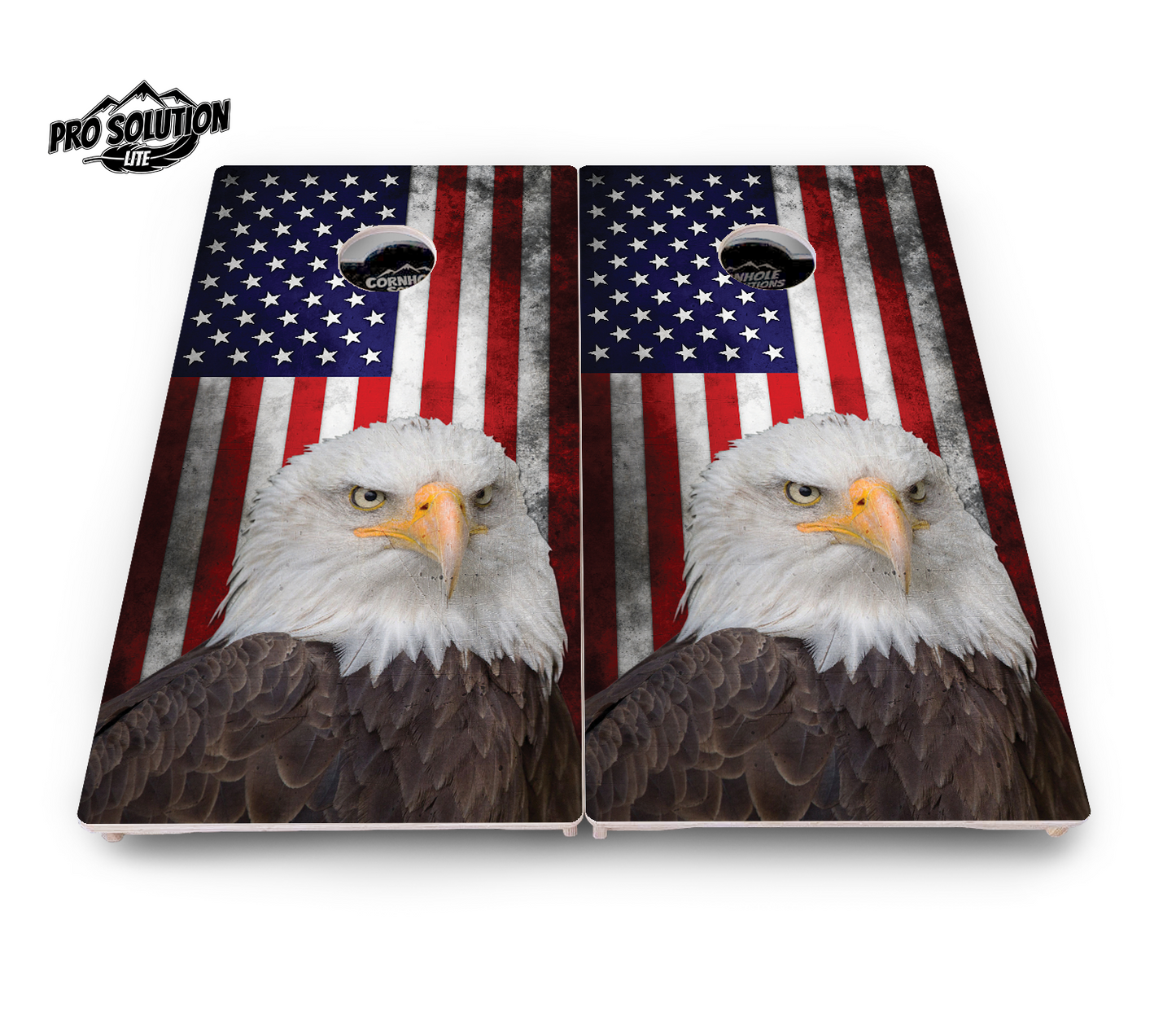 Eagle USA Flag Cornhole Boards - Pro Solution Lite Series