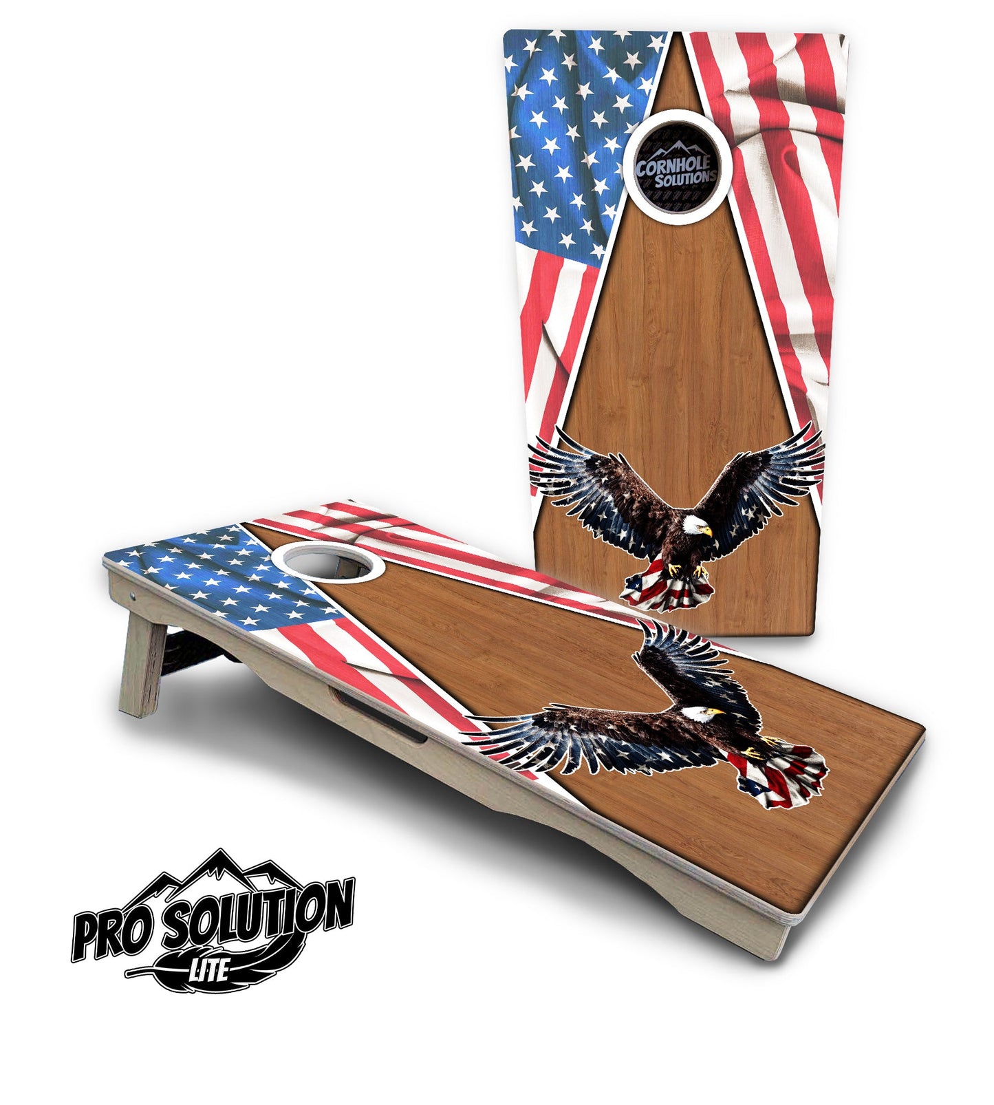 Eagle Triangle Wood Cornhole Boards - Pro Solution Lite Series