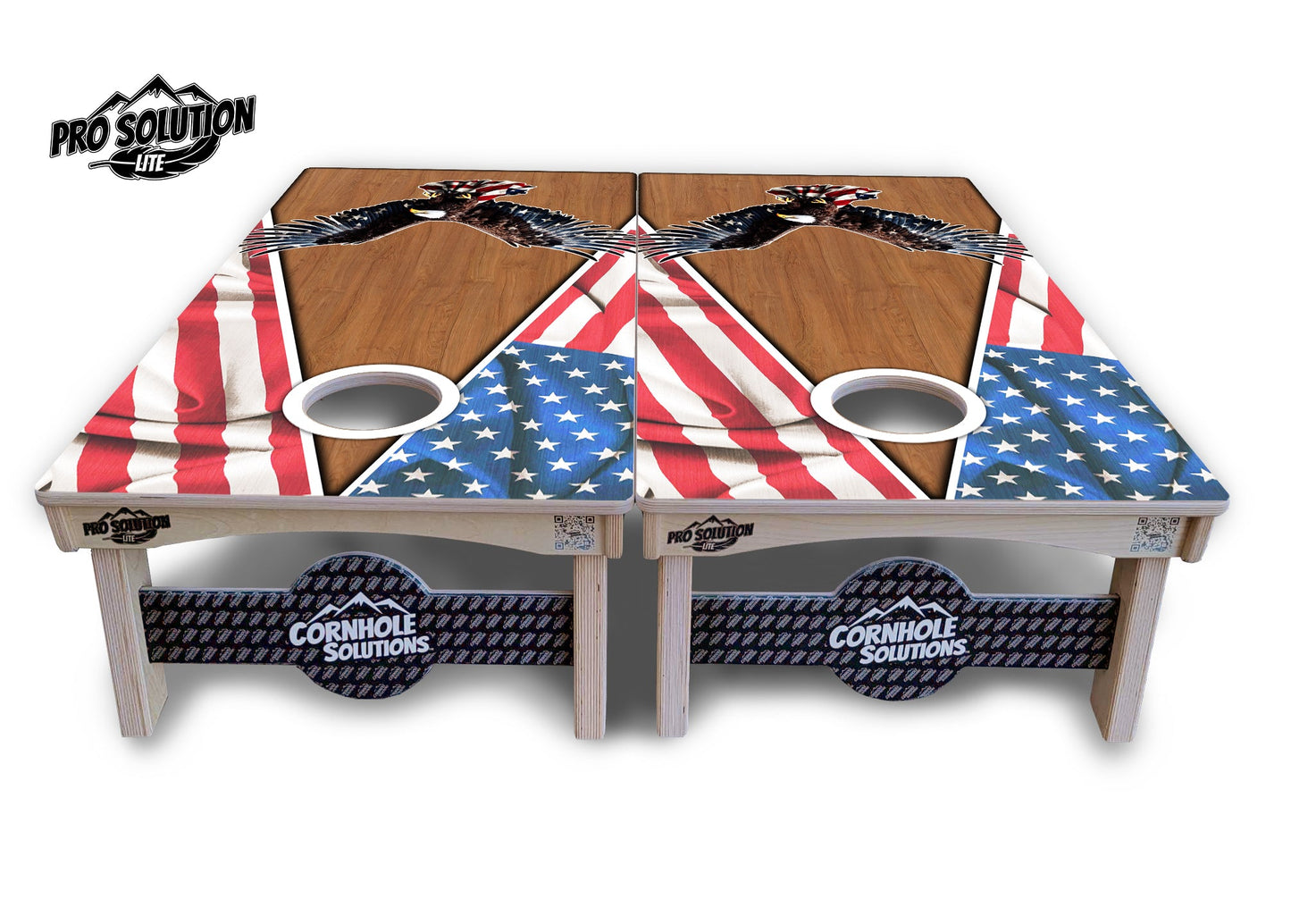 Eagle Triangle Wood Cornhole Boards - Pro Solution Lite Series