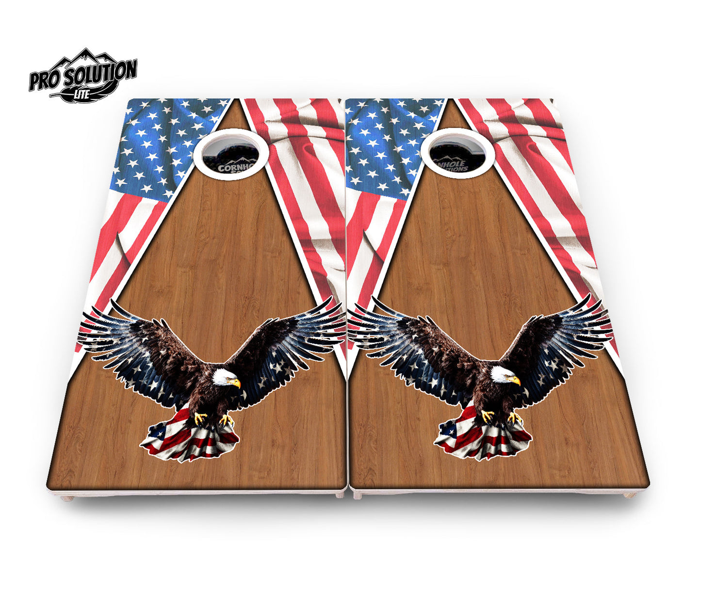Eagle Triangle Wood Cornhole Boards - Pro Solution Lite Series