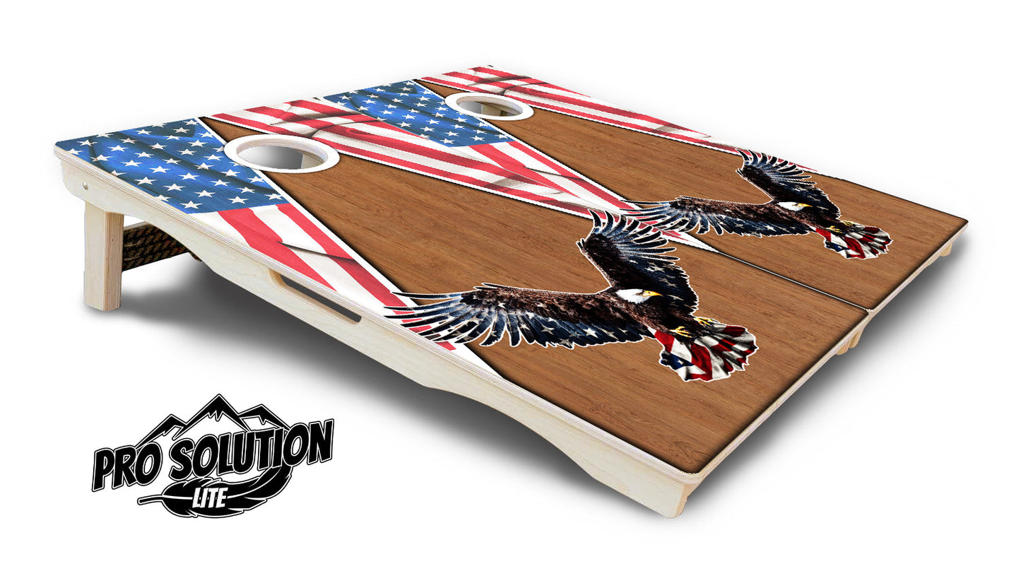 Eagle Triangle Wood Cornhole Boards - Pro Solution Lite Series