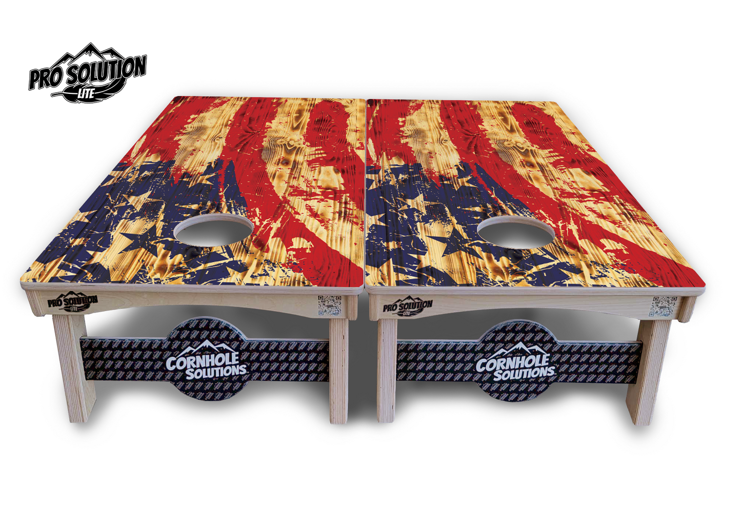 Faded Brush Flag Cornhole Boards - Pro Solution Lite Series