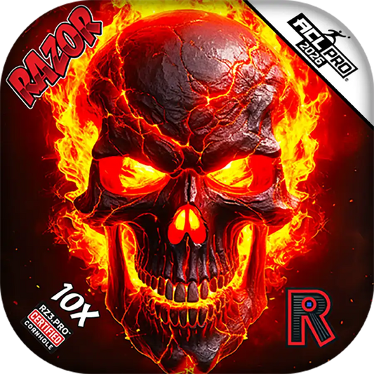 10X | Fire Skull | ACL PRO Razor Cornhole Bags