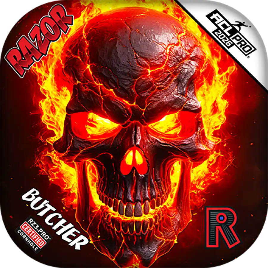 Butcher | Fire Skull | ACL PRO Razor Cornhole Bags