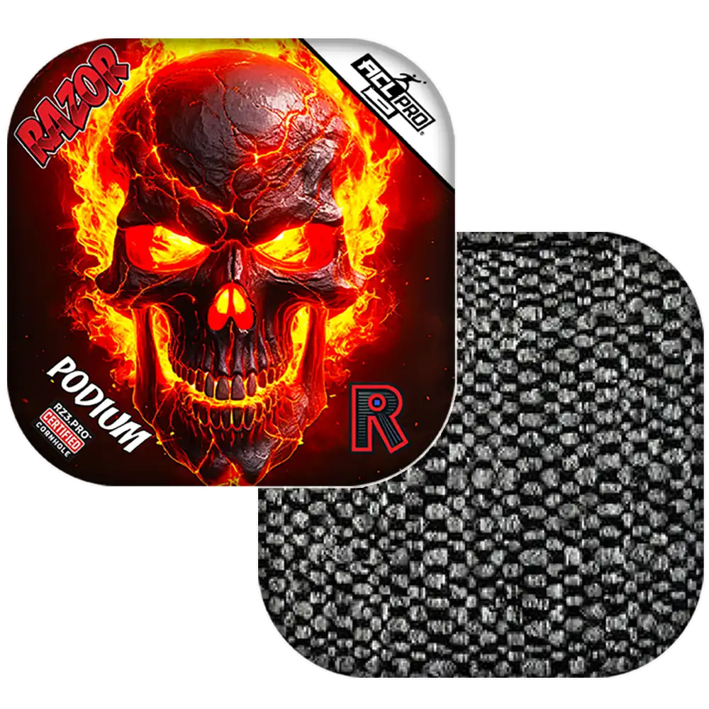 Podium | Fire Skull | ACL PRO Razor Cornhole Bags