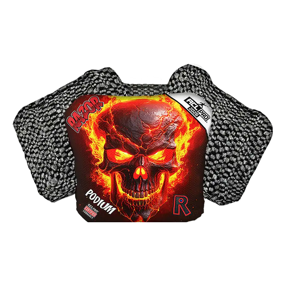 Podium | Fire Skull | ACL PRO Razor Cornhole Bags
