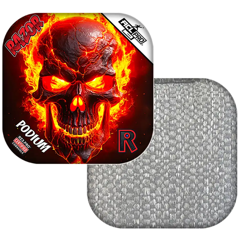 Podium | Fire Skull | ACL PRO Razor Cornhole Bags
