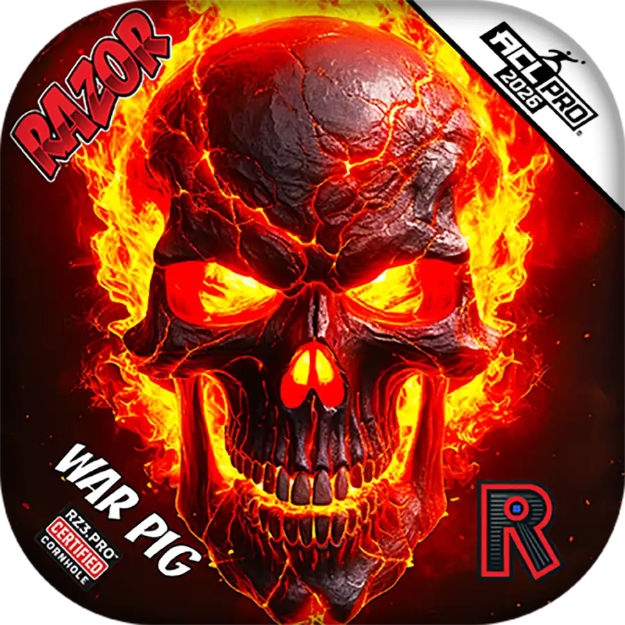 War Pig | Fire Skull | ACL PRO Razor Cornhole Bags