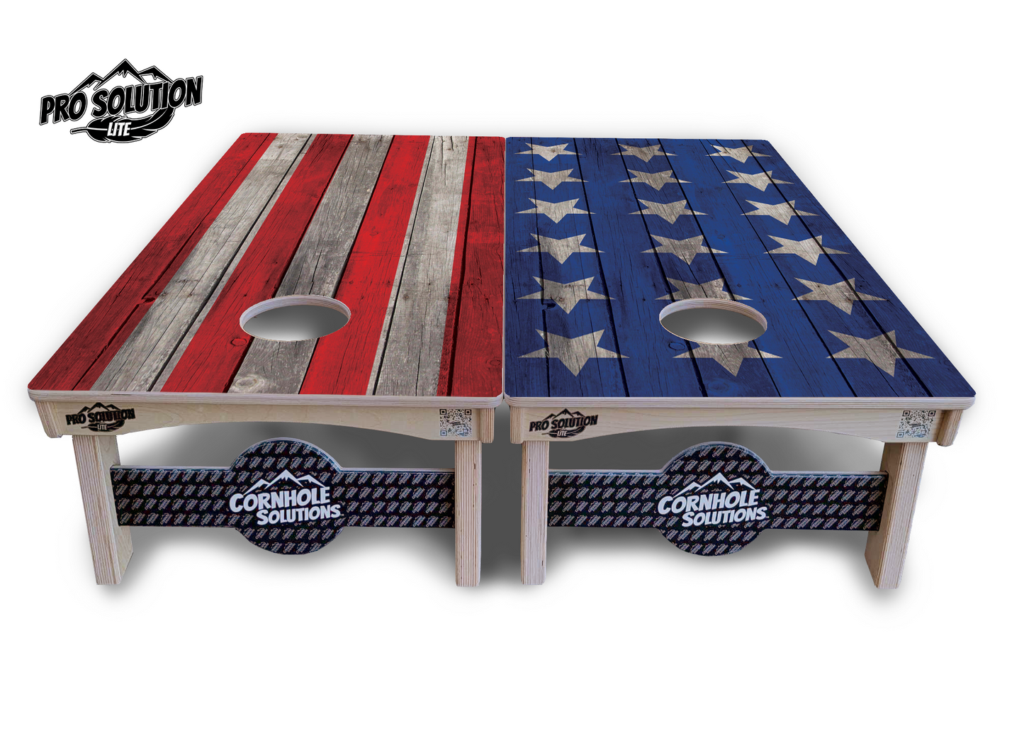 Large Stars & Stripes Cornhole Boards - Pro Solution Lite Series