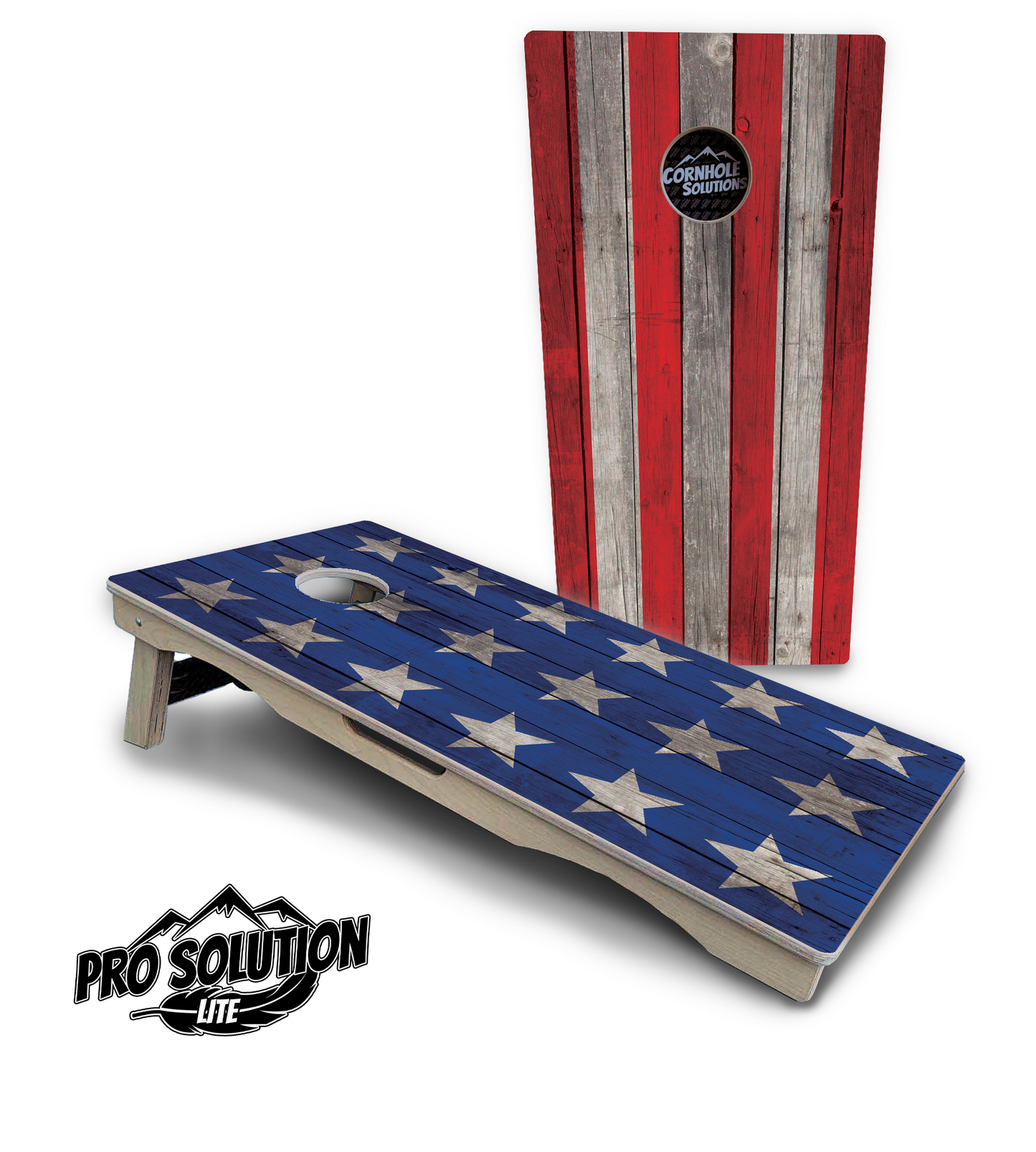 Large Stars & Stripes Cornhole Boards - Pro Solution Lite Series