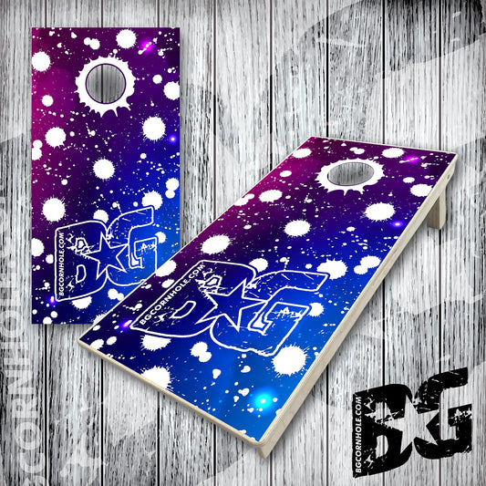 BG Cornhole Boards - Galaxy Splatter