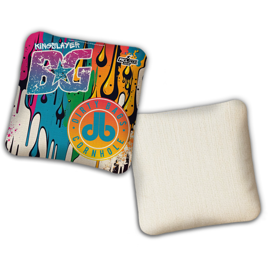 2026 BG Multiple Bag Models - "DB Graffiti Dripping Paint” Dirty Bags Collab - ACL Pro Stamped Cornhole Bags - SET OF 4 BAGS