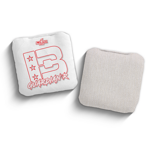 2027 Brotherhood Cornhole Guardian White Outline Edition ACL Pro Stamped Cornhole Bags