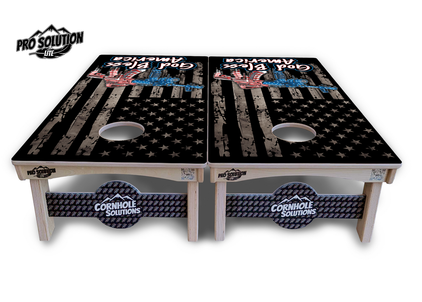 God Bless America Cornhole Boards - Pro Solution Lite Series