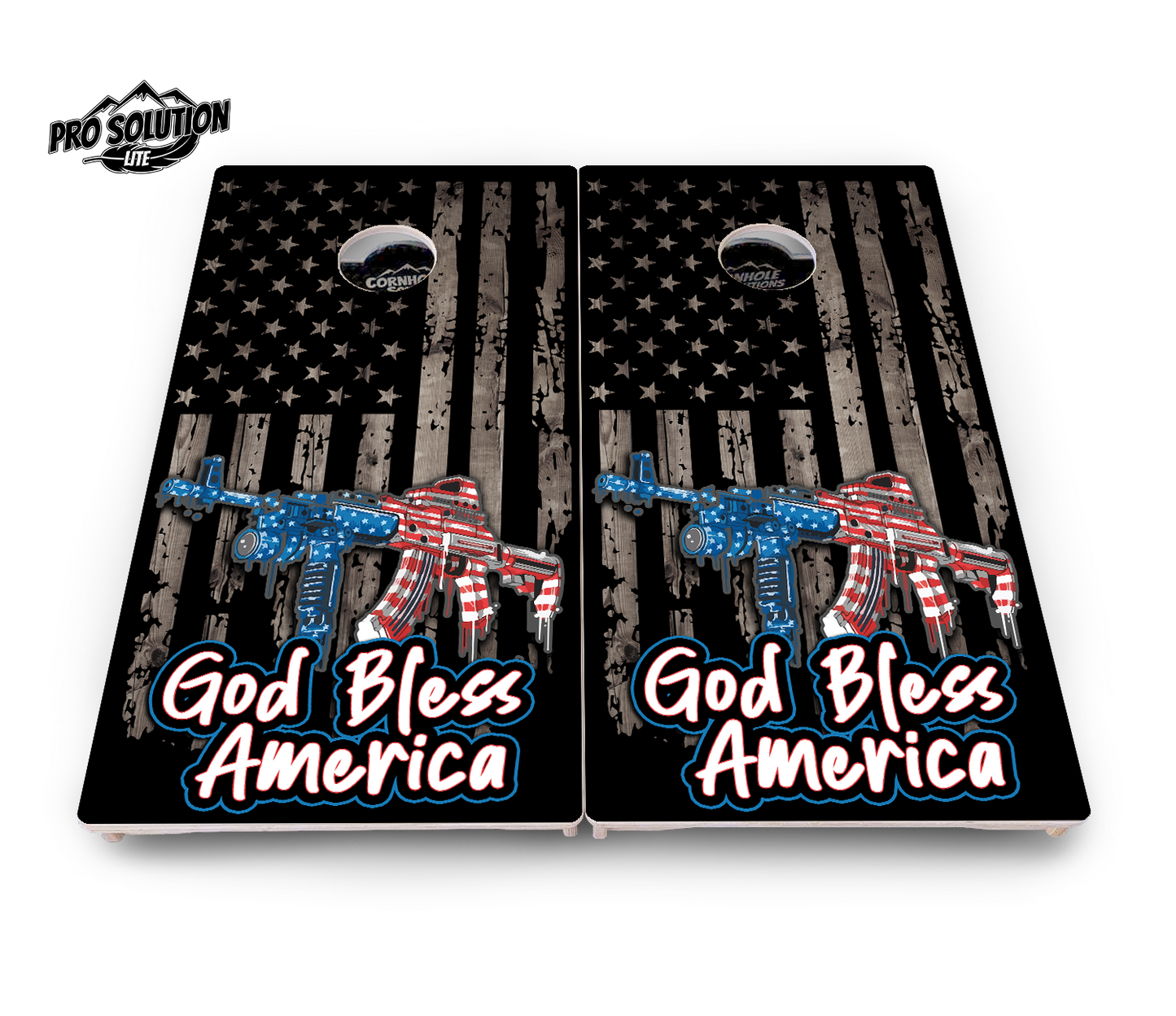 God Bless America Cornhole Boards - Pro Solution Lite Series