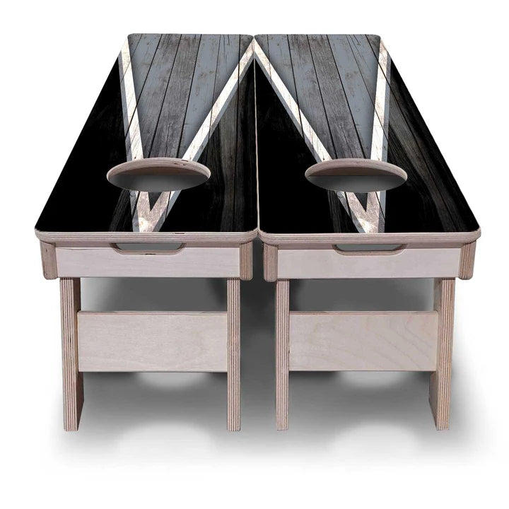 Cornhole Training Boards - Black and Gray