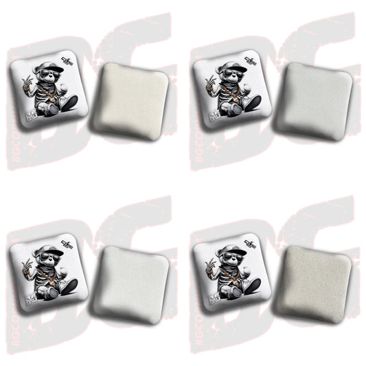 2026 BG Multiple Bag Models "Skeleton Teddy Bear" - ACL Pro Stamped Cornhole Bags - SET OF 4 BAGS