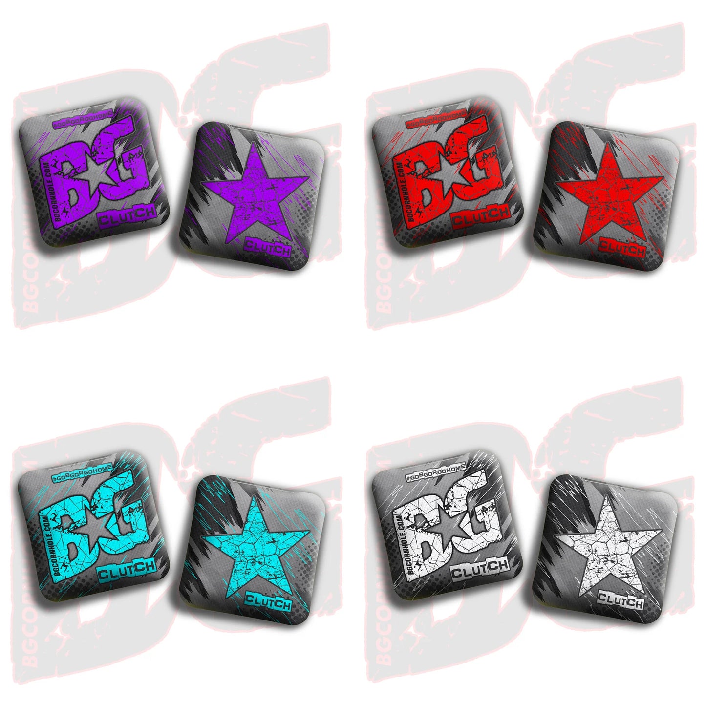 2026 BG Clutch - "Shockwave” - Non Stamped Cornhole Bags - SET OF 4 bags