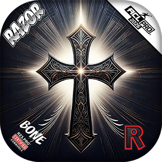 Bone | Light Cross | ACL PRO Razor Cornhole Bags