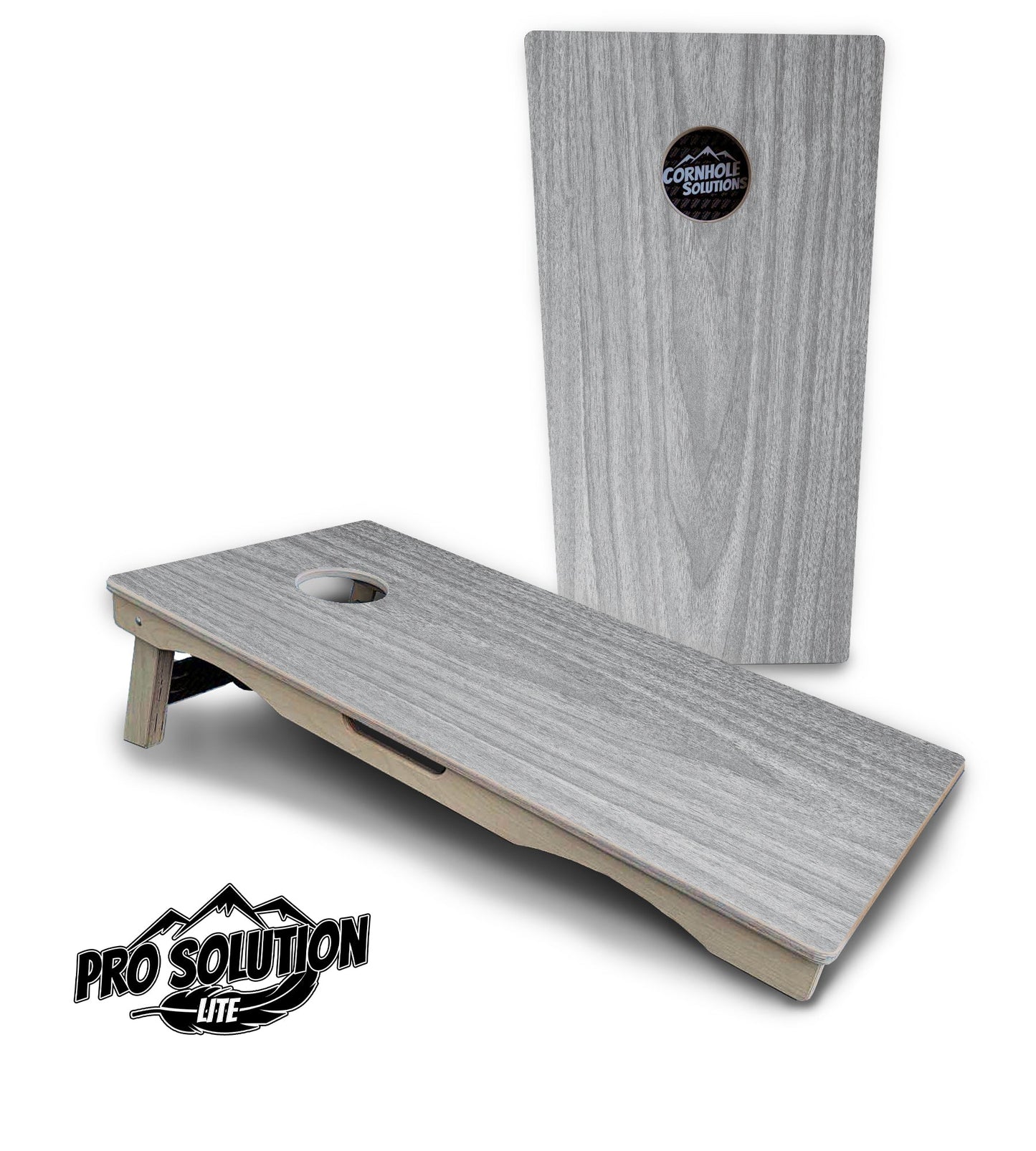 Light Grey Wood Cornhole Boards - Pro Solution Lite Series