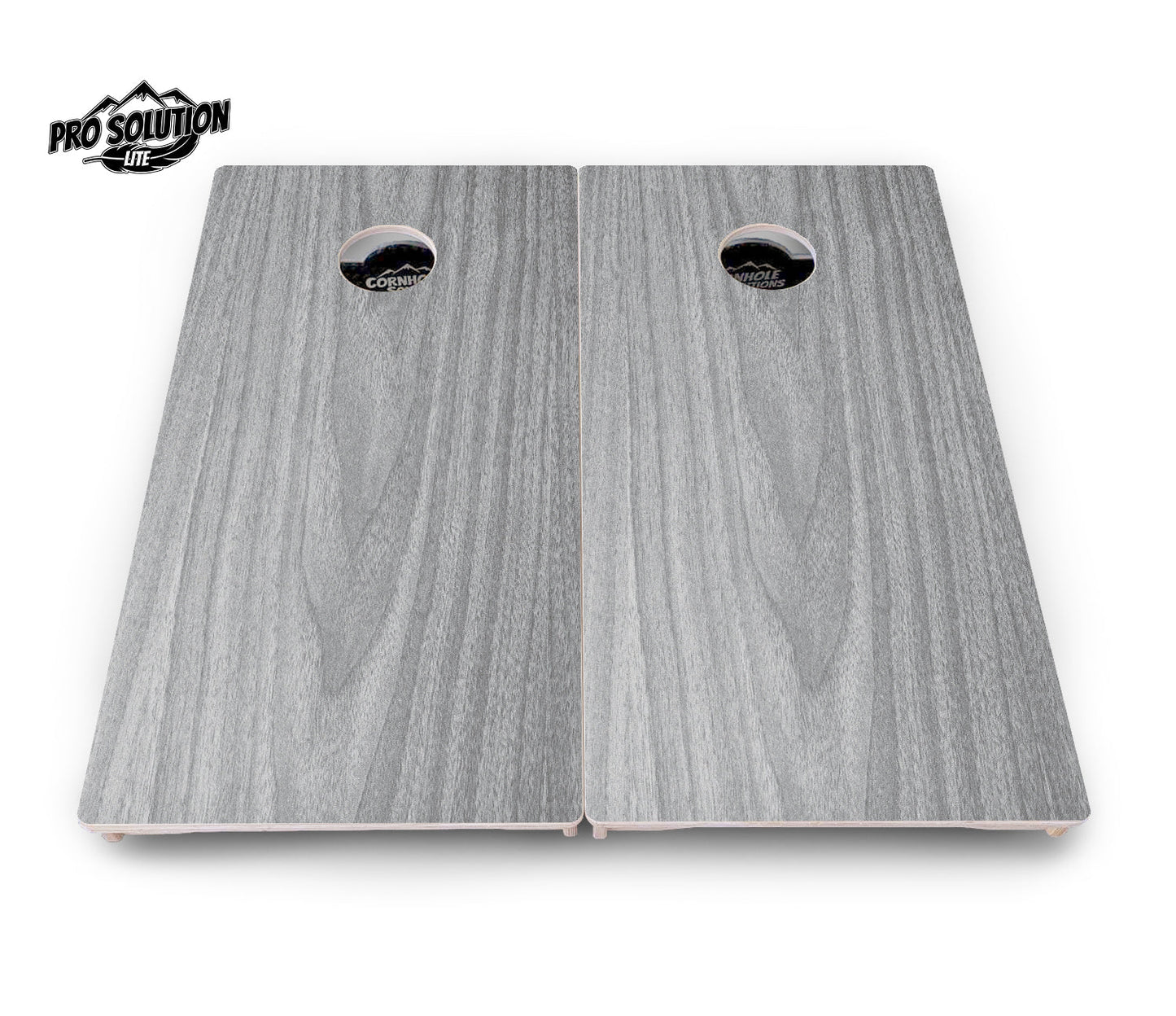 Light Grey Wood Cornhole Boards - Pro Solution Lite Series