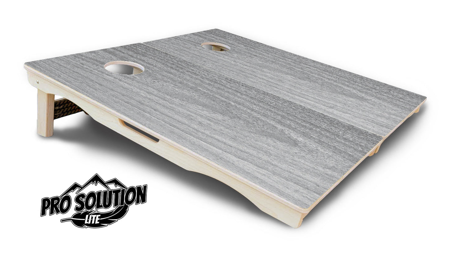 Light Grey Wood Cornhole Boards - Pro Solution Lite Series