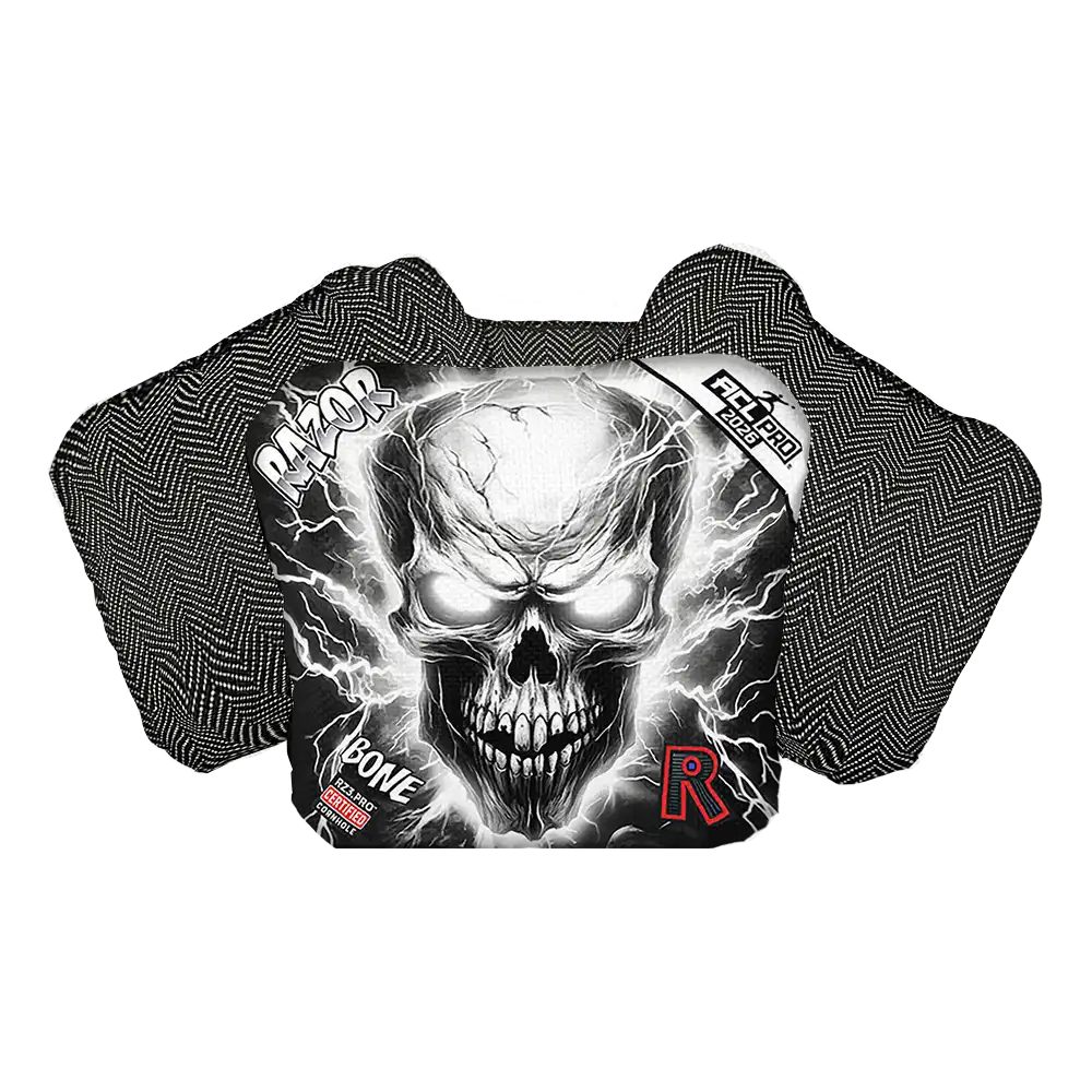 Bone | Skull Lighting Strike | ACL PRO Razor Cornhole Bags
