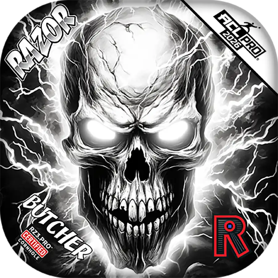 Butcher | Skull Lighting Strike | ACL PRO Razor Cornhole Bags