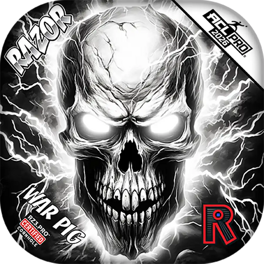 War Pig | Skull Lighting Strike | ACL PRO Razor Cornhole Bags