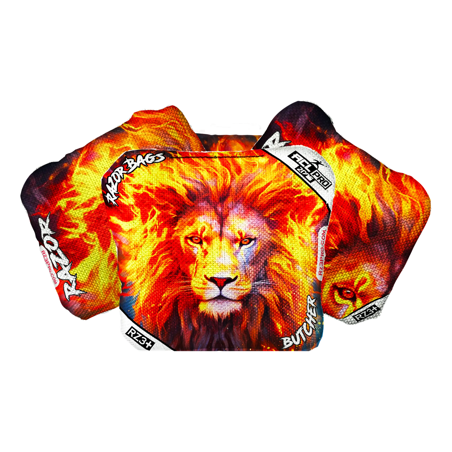 Butcher | Lion Flame | ACL PRO Razor Cornhole Bags