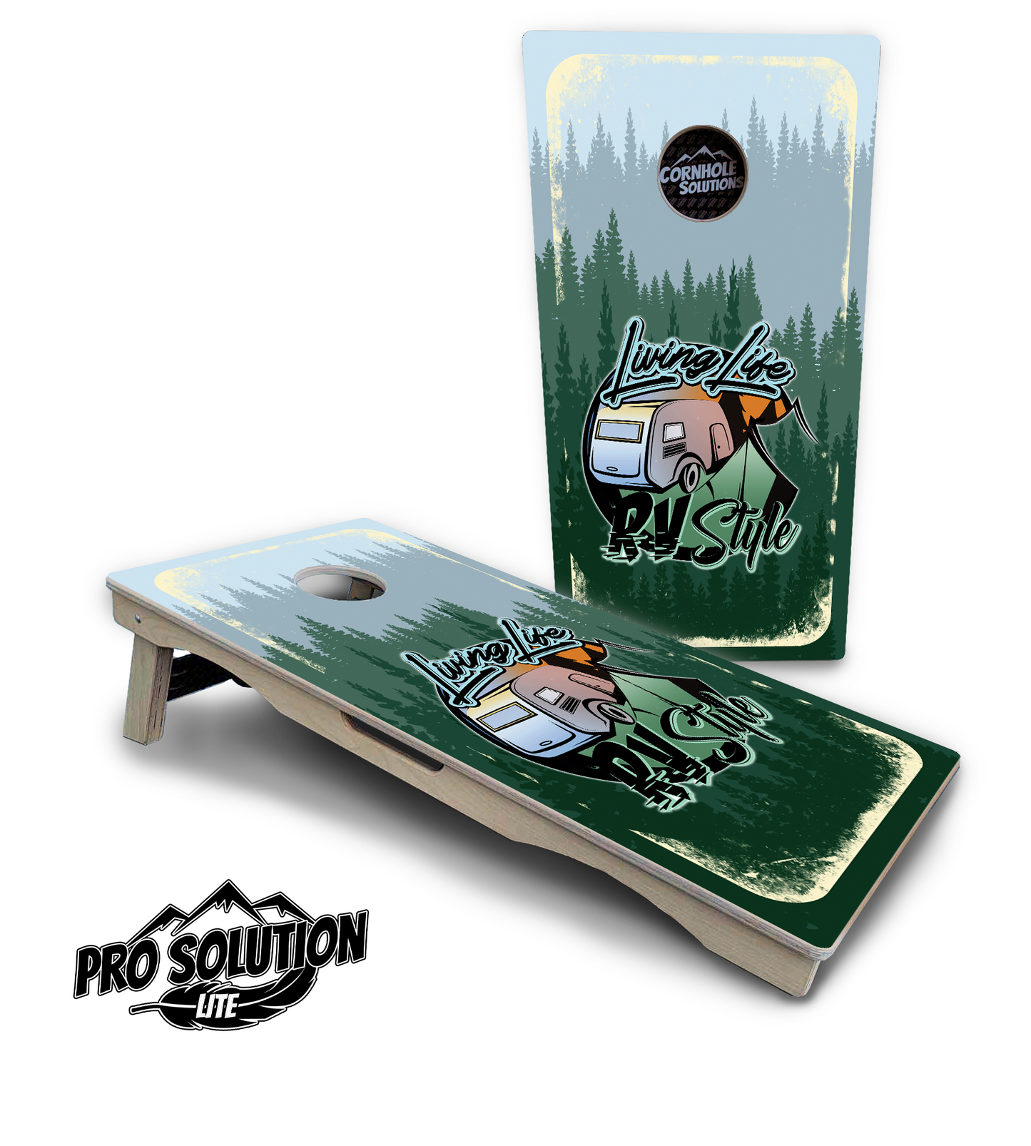 Living Life RV Style Cornhole Boards - Pro Solution Lite Series