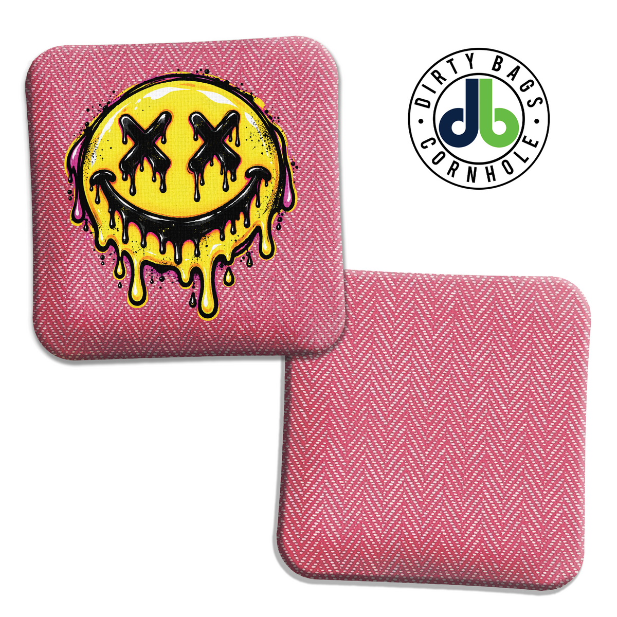 Pink Color Match Melting Smile Cornhole Bags - Speed 5/8