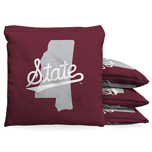 Mississippi State Bulldogs Script State 1 LB Cornhole Bean Bags by BAGGO