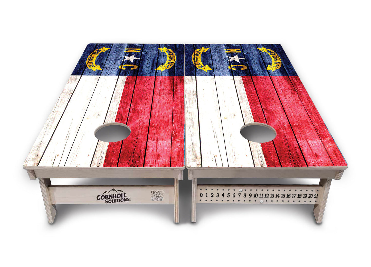 North Carolina State Flag Cornhole Boards - Professional Tournament Series