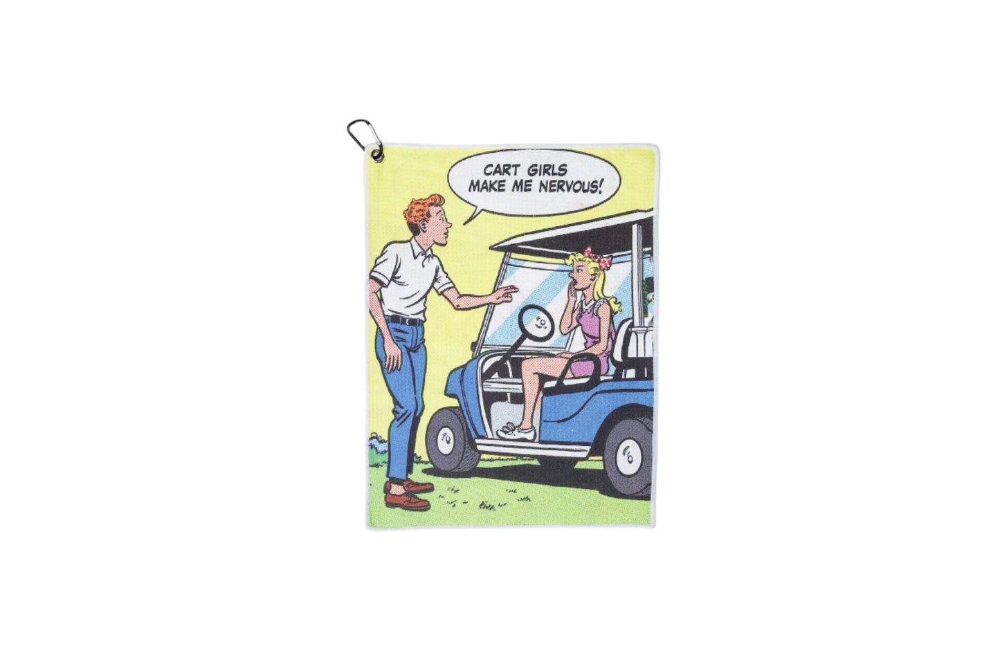 Cart Girls Make Me Nervous Retro Comic Towel