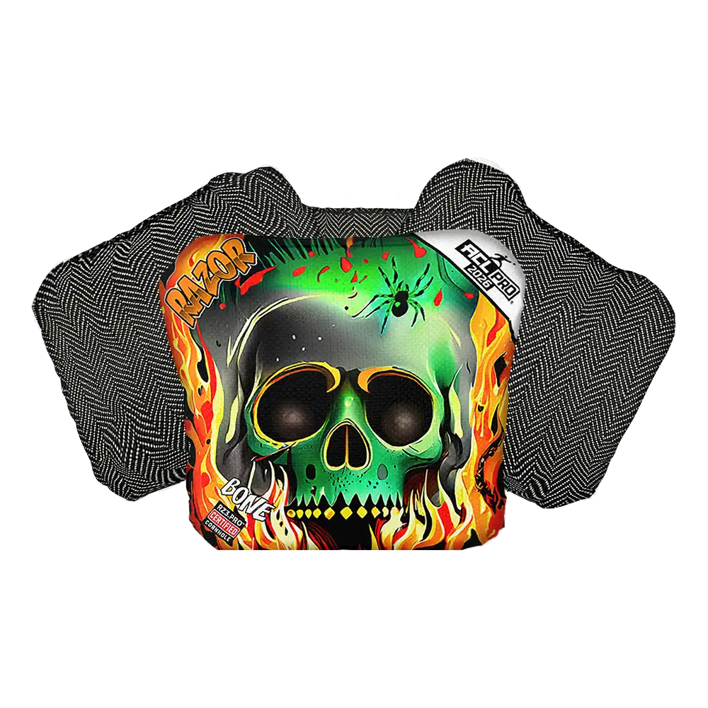 Bone | Nuclear Skull | ACL PRO Razor Cornhole Bags
