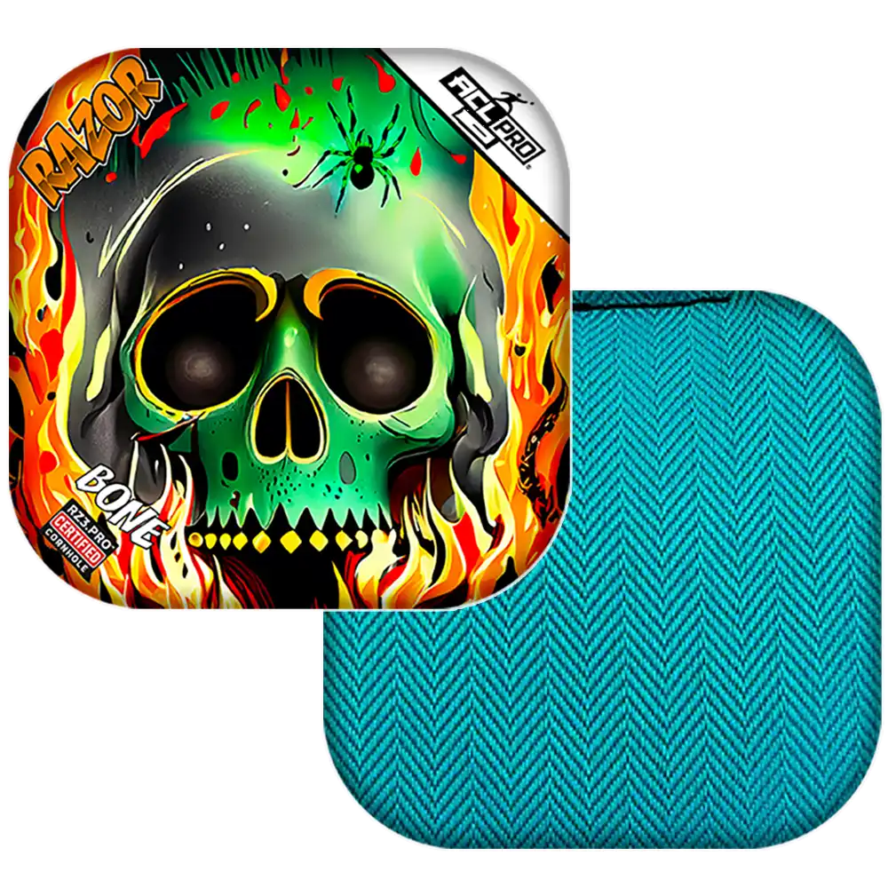 Bone | Nuclear Skull | ACL PRO Razor Cornhole Bags