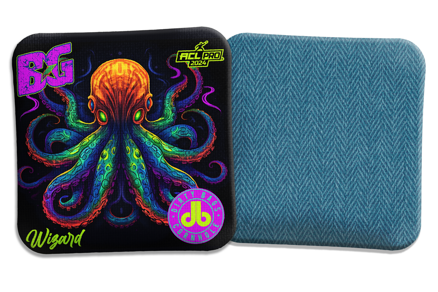 BG Cornhole Wizard - Glowing Octopus