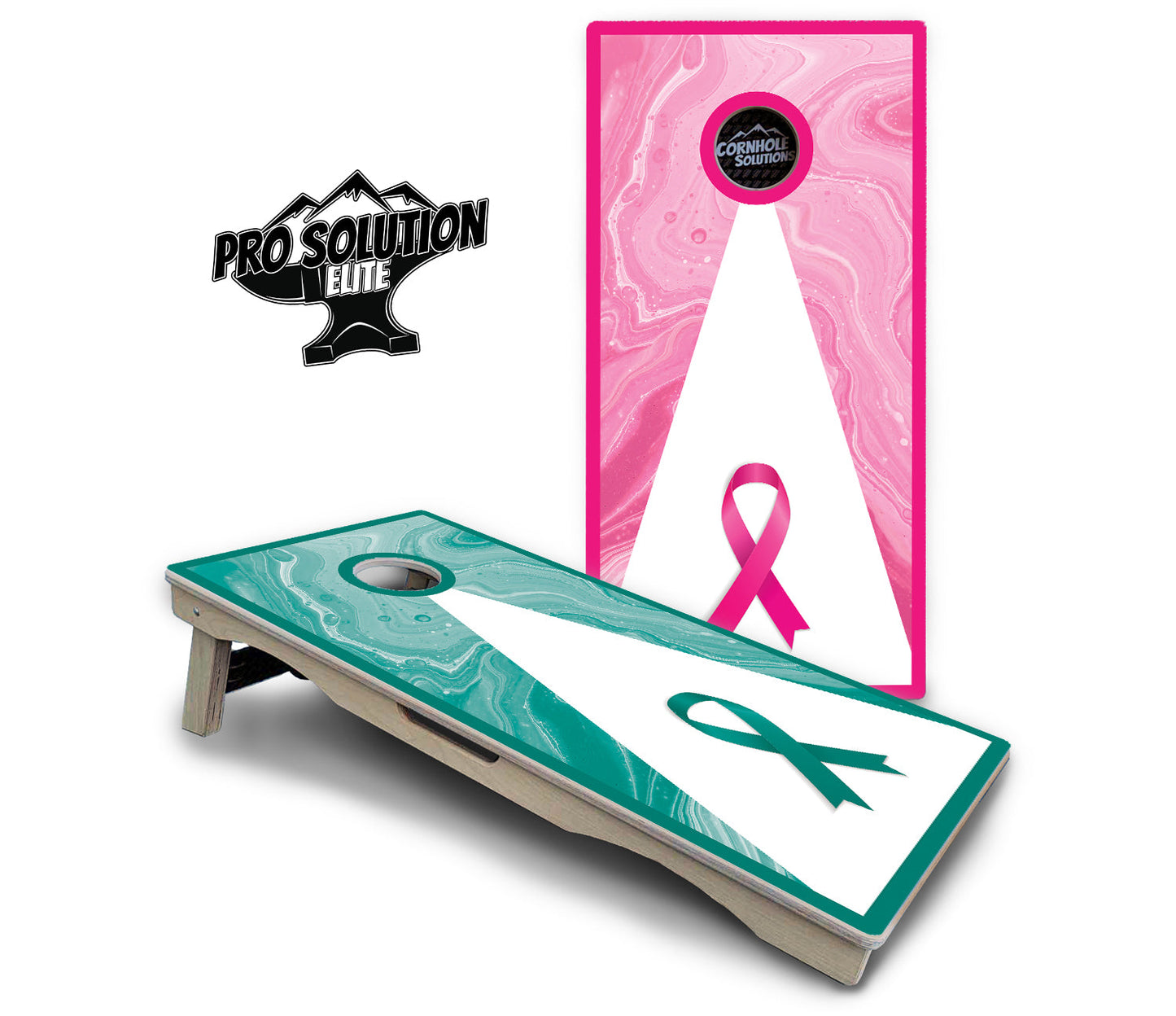 Cancer Awareness Cornhole Boards - Pro Solution Elite Series