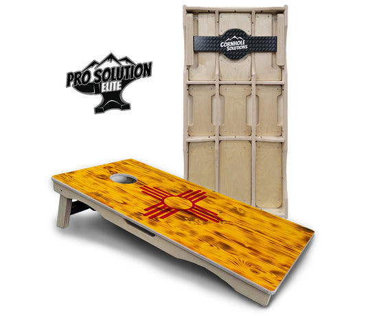 New Mexico Flag Cornhole Boards - Pro Solution Elite Series