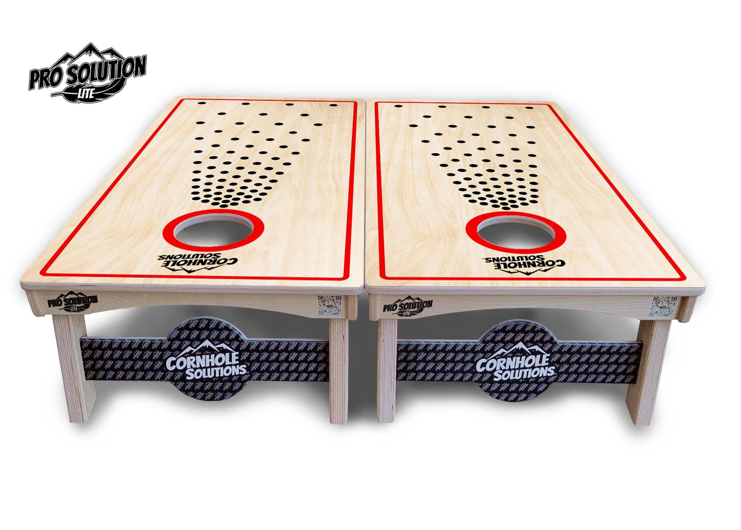 Basic Pop Dots CS Logo Cornhole Boards - Pro Solution Lite Series